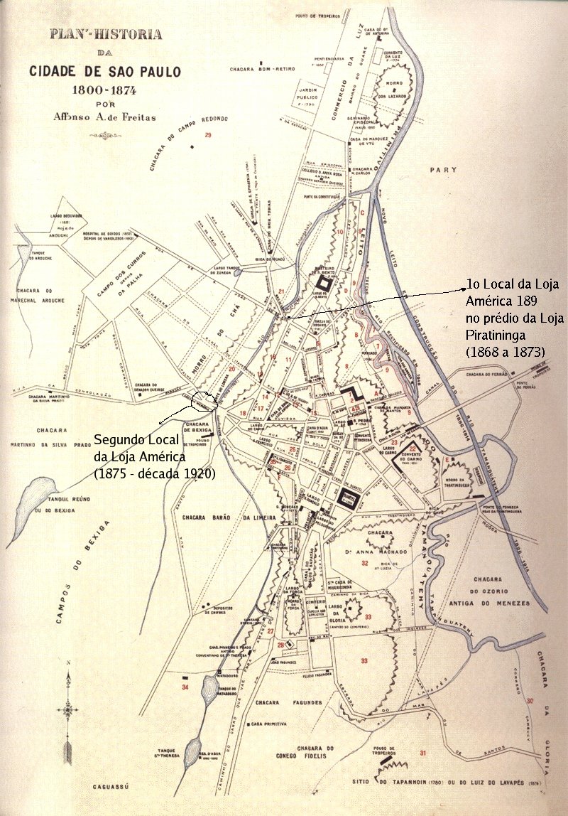 Mapa de So Paulo entre os anos de 1870 e 1874