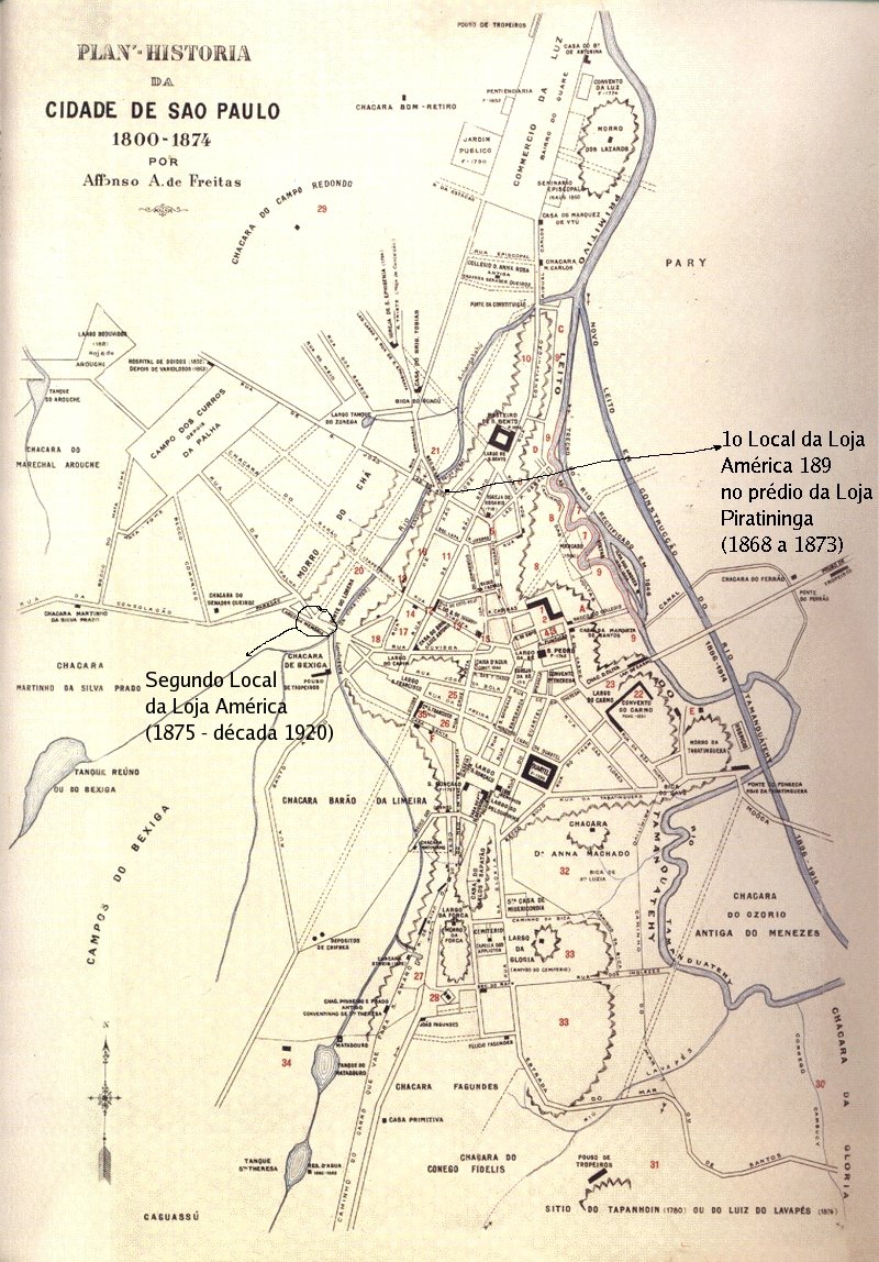 Mapa de So Paulo entre os anos de 1870 e 1874